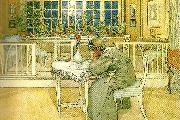 Carl Larsson kvallen forre resan till England Germany oil painting artist
